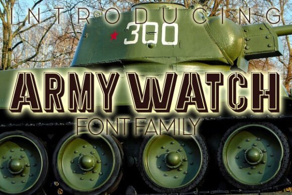 Army Watch: A Display Font That Gives Your Brand an Edge