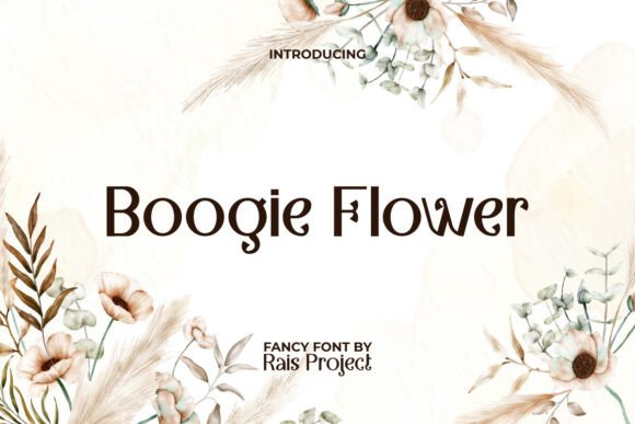 Boogie Flower: A Display Font That Blossoms on Handmade Products