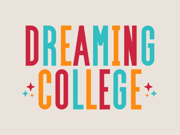 Dreaming College: A Cheerful Display Font for Editorial Projects