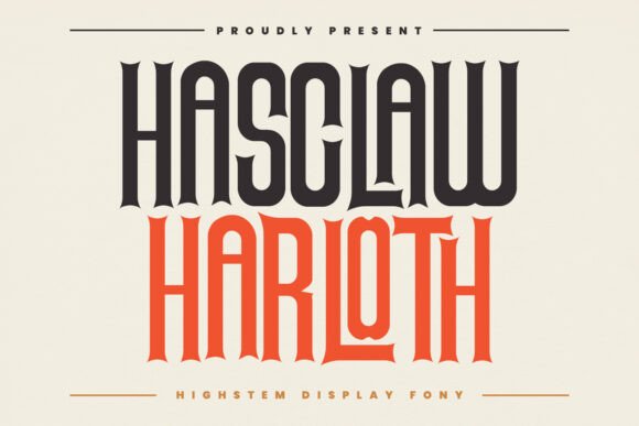 Hasclaw Harloth: A Designer's Take on This Tall, Condensed Display Font