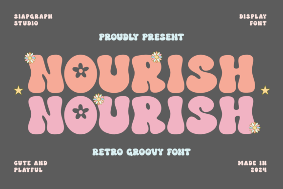 Nourish: A Groovy Retro Display Font for Web Designers