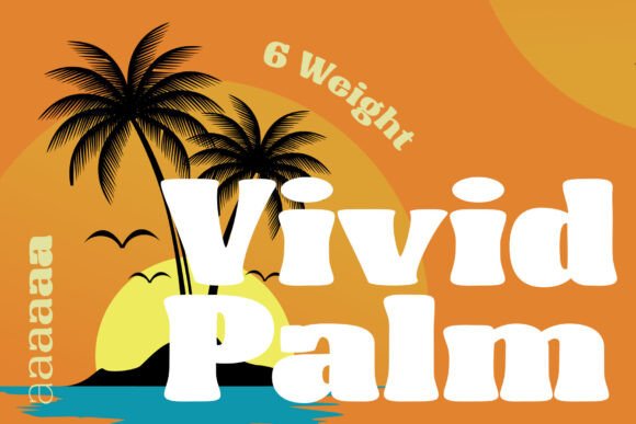 Vivid Palm: A Retro Display Font for Small Business Branding